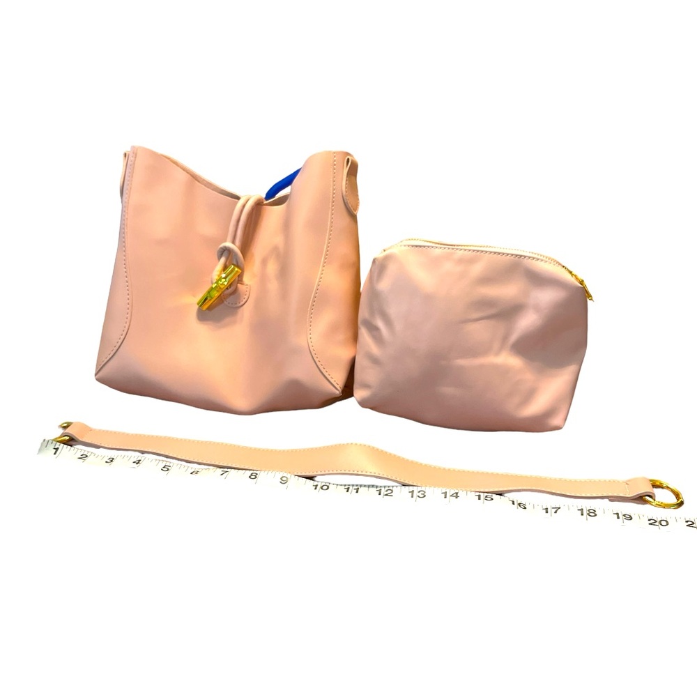 Light Pink Woman’s Purse w/ Small Bag and Strap